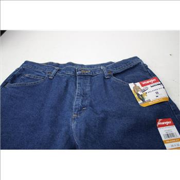 Wrangler Denim Jeans 36x32, And Black Rustler Regular Fit Jeans 36x30, 2 Pieces