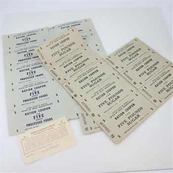 WWII US Sugar And Processed Foods Ration Points, 20+ Pieces