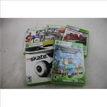 Xbox 360 Console, Red Controller With Fifa Soccer 10, Skate, NBA2k9, And More