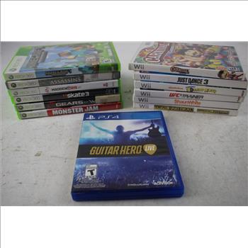 Xbox 360 Console With Games/Movies, 30 PIeces