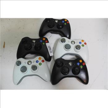 Xbox 360 Game Console, Wireless Controllers, & Games; 10 Pieces