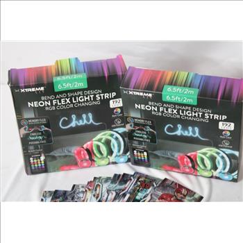 Xtreme Lit Neon Flex Light Strip & NFL Trading Cards
