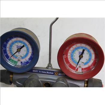 Yellow Jacket Brute II 4-valve Manifold And Reese Safety Chain