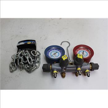 Yellow Jacket Brute II 4-valve Manifold And Reese Safety Chain