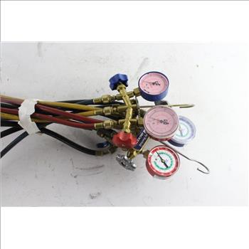 Yellow Jacket Test And Charging Manifold With Air Hoses