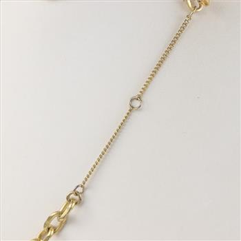 Yellow Metal Cable Chain Fashion Necklace
