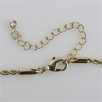 Yellow Metal Rope Chain Fashion Anklet
