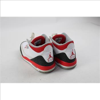 Youth 5.5Y Jordan 3 Retro Fire Red Sneakers