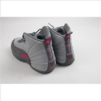 Youth 6Y Air Jordan 12 Retro Wolf Grey/Vivid Pink Sneakers