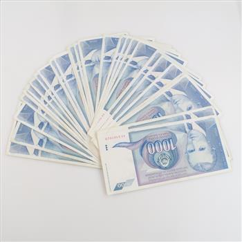 Yugoslavia Currency, 35 Pieces