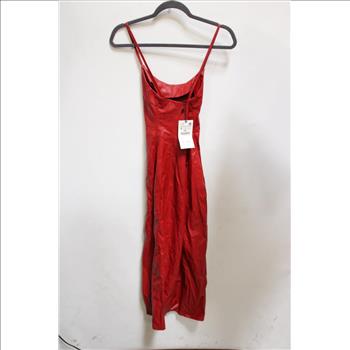 Zara Red Leather Dress And Gildan Tshirt, Size: S And L, 2 Pieces