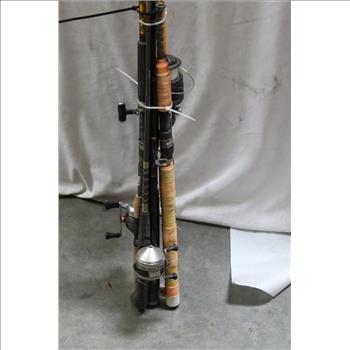Zebco, White Rhino+ More Fishing Poles And Reels 6 Pieces