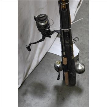 Zebco, White Rhino+ More Fishing Poles And Reels 6 Pieces