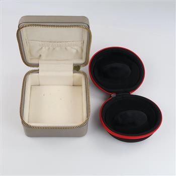Zipper Cases For Jewelry And Watch, 2 Cases