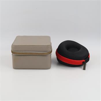 Zipper Cases For Jewelry And Watch, 2 Cases