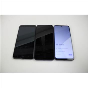 Zte, Blu, Cell Phone Lot, 3 Pieces, Sold For Parts