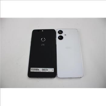 ZTE & NUU Cell Phone Lot, 2 Pieces, Sold For Parts