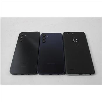 ZTE, Samsung Cell Phone Lot, 3 Pieces, Sold For Parts