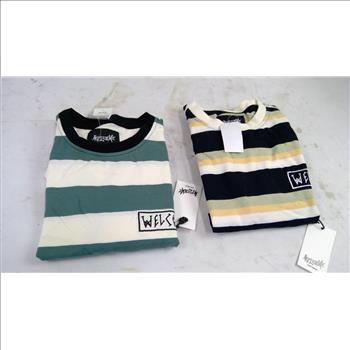 Zumiez 'Welcome' Striped T-Shirts, Large, 2 Pieces