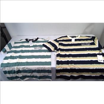 Zumiez 'Welcome' Striped T-Shirts, Large, 2 Pieces
