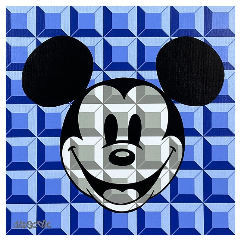 Tennessee Loveless, "Blue 8Bit Mickey" Limited Edition on Canvas from