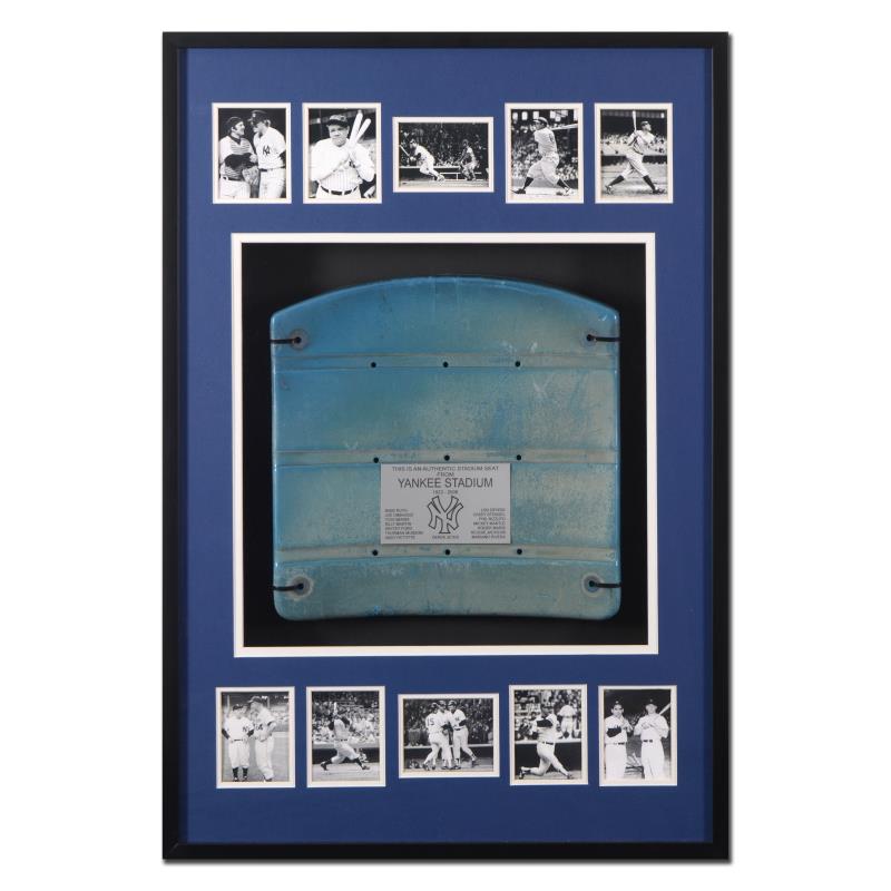 This Is A Framed New York Yankees Stadium Seat From This Is A Framed New York Yankees Stadium Seat From Featuring Photos And Etched Names Of Hall Fame Players