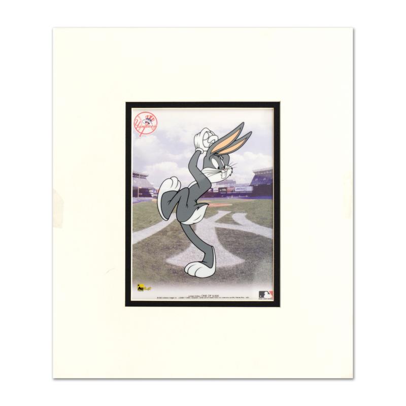 "Bugs Bunny Pitching with the Yankees" Limited Edition Sericel by