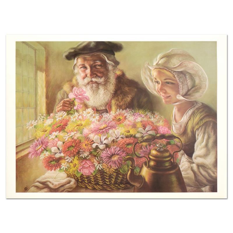 Virginia Dan (19222014), "Roses for Papa" Limited Edition Lithograph