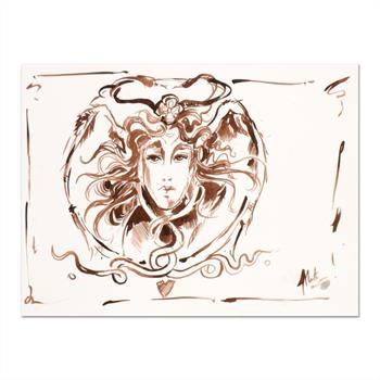 Marta Wiley - "Goddess" Original Ink Sketch, Hand Signed and Thumb