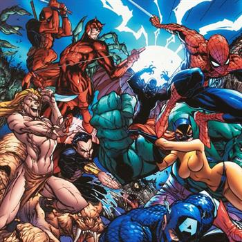 Marvel Comics, Ltd Ed Giclee on Canvas by J. Scott Campbell, Numbered & Hand Signed by Campbell and Stan Lee w/Cert