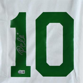 Cosmos Soccer Jersey Autographed by Legendary Footballer, Pele with Certificate of Authenticity.