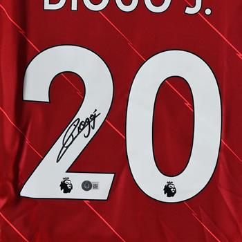 Liverpool F.C. Jersey Autographed by Professional Footballer, Diogo Jota with Certificate of Authenticity.