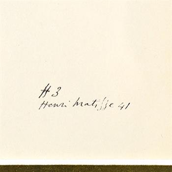 Pierre Henri Matisse (1869-1954), Framed Lithograph, Plate Signed with Letter of Authenticity.