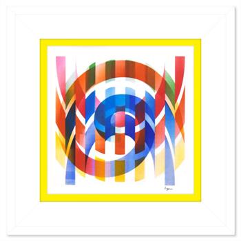 Yaacov Agam, Framed Limited Edition Agamograph, Numbered 40/99 and Hand Signed with Letter of Authenticity.