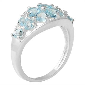 2.50 ctw Genuine Blue Topaz Ring Made in 925 Sterling Silver RETAIL $220
