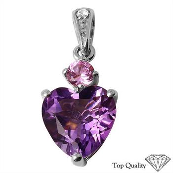 BULK LOT 100 Pieces Created White Sapphire, Amethyst, Synthetic/Created Pink Sapphire Pendant - Brand New