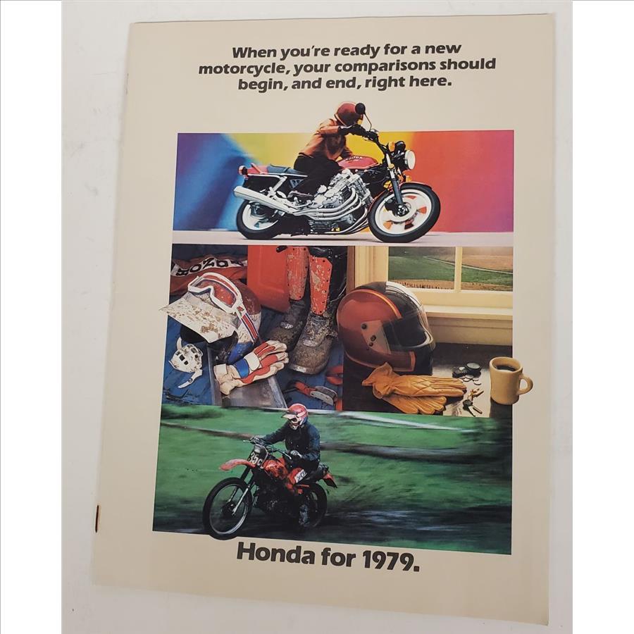 Vintage US 35pg 1979 Honda Pull Out Color Catalogue From Cycle World Magazine