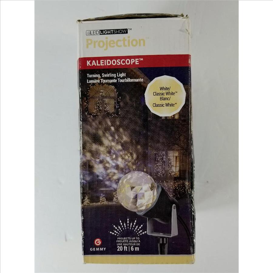 Gemmy LED Lightshow Projection Kaleidoscope Classic White Light