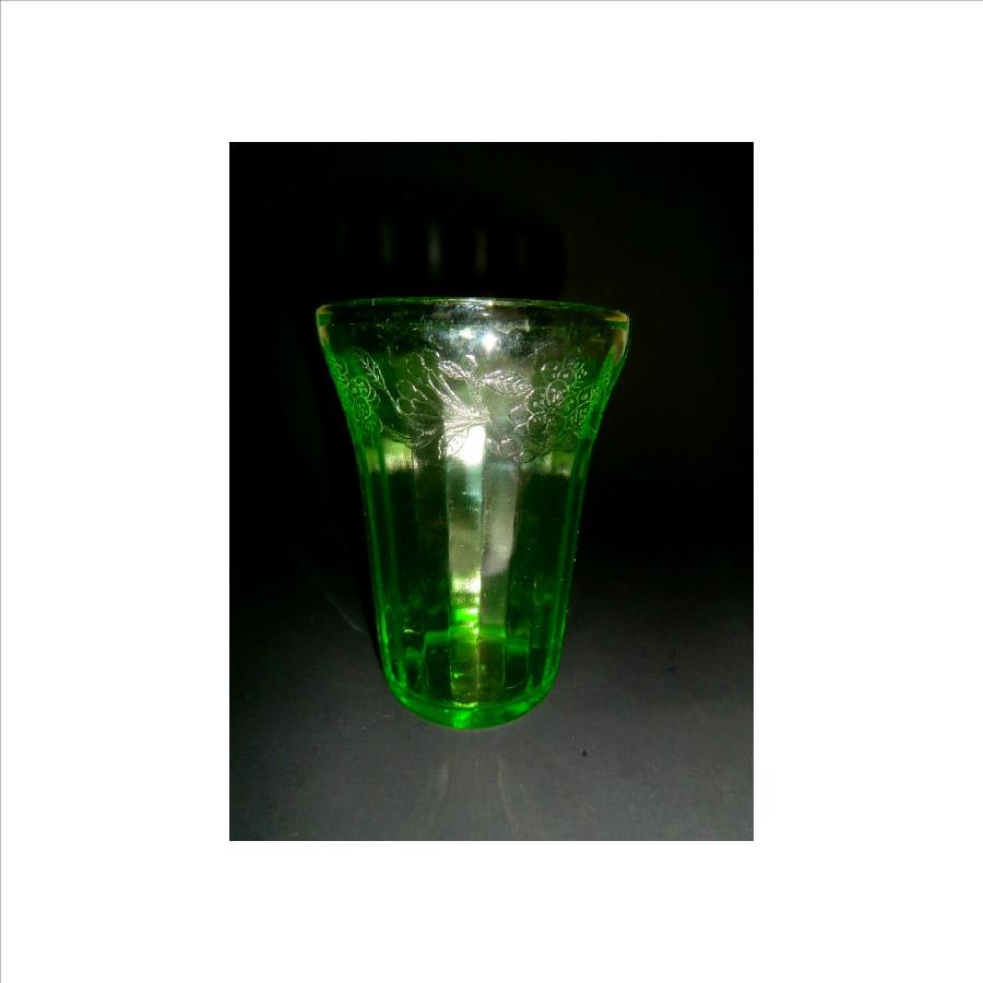Uranium Green Etched Depression Glass Property Room
