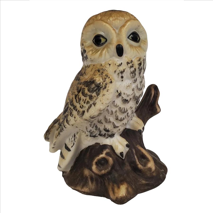 Vintage Hand Painted Porcelain Owl Figure Japan 3"