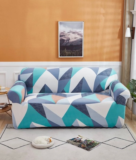 NIP SHEIN 2 SEATER MULTI COLOURED COUCH COVER Property Room