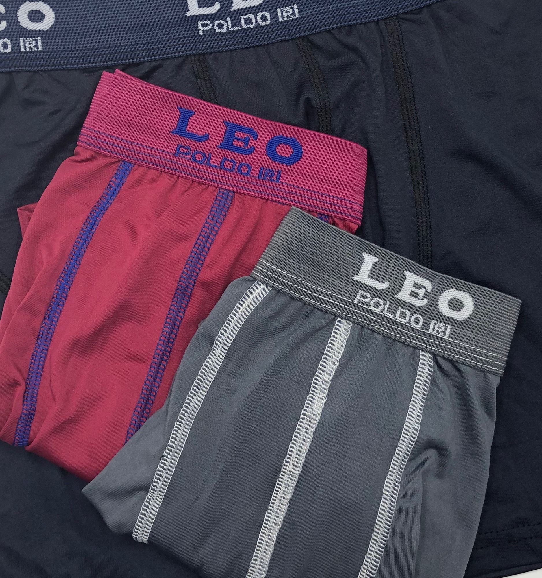 LEO PERFORMANCE BOXER BRIEF MOISTURE WICKING ATHLETIC ENGINEERED FIT