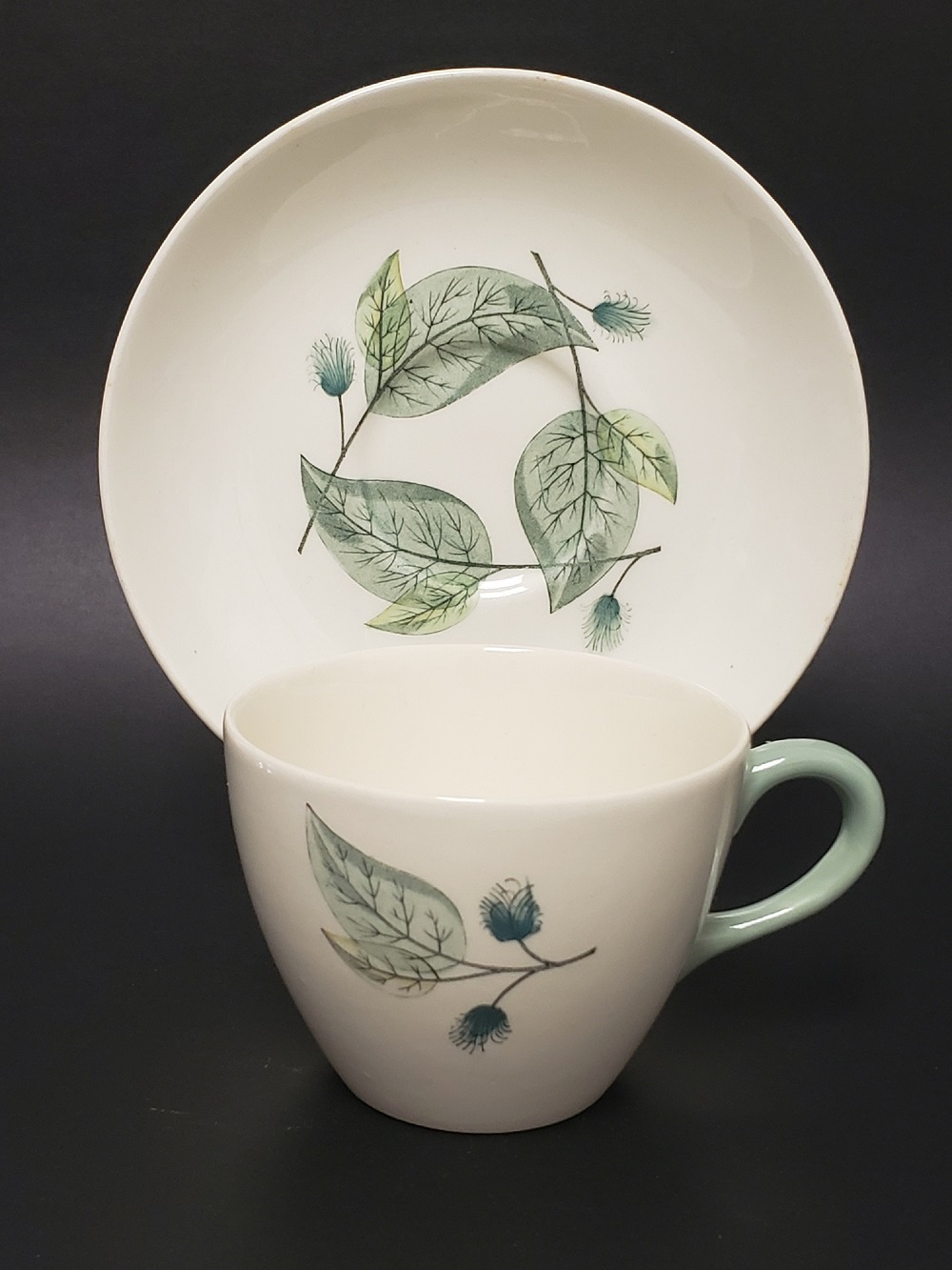 Vintage Wedgwood Of Etruria & Barlaston Woodbury Pattern Fine Bone China Teacup and Saucer Set, England