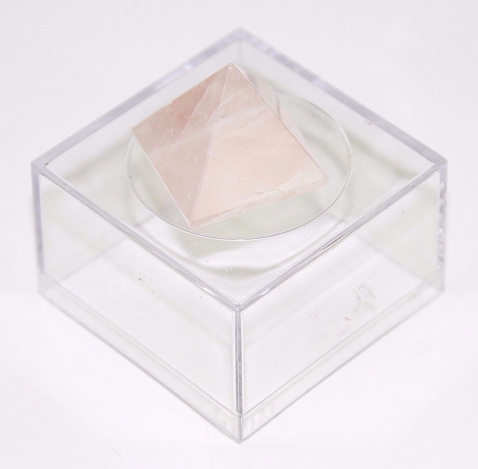 All Natural Rose Quartz Pyramid Gemstone Property Room