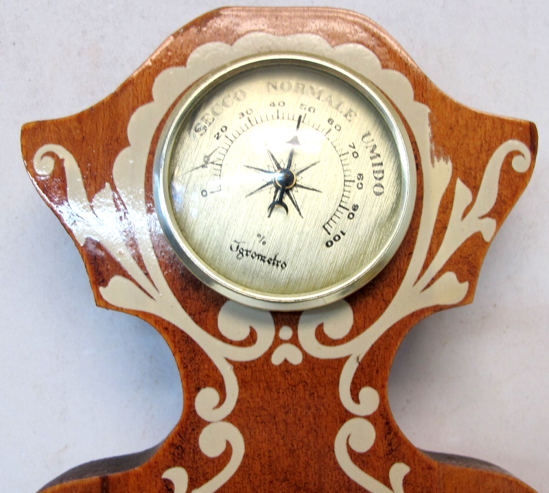 Vintage Large Combination Clock / Barometer / Hygrometer / Thermometer made in Italy Property Room