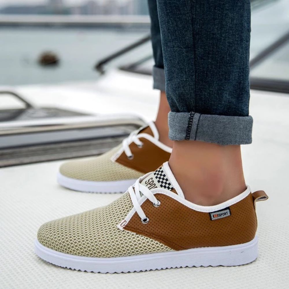 Men's Breathable Mesh Lace Up Running Shoes Size 9/9.5 Property Room