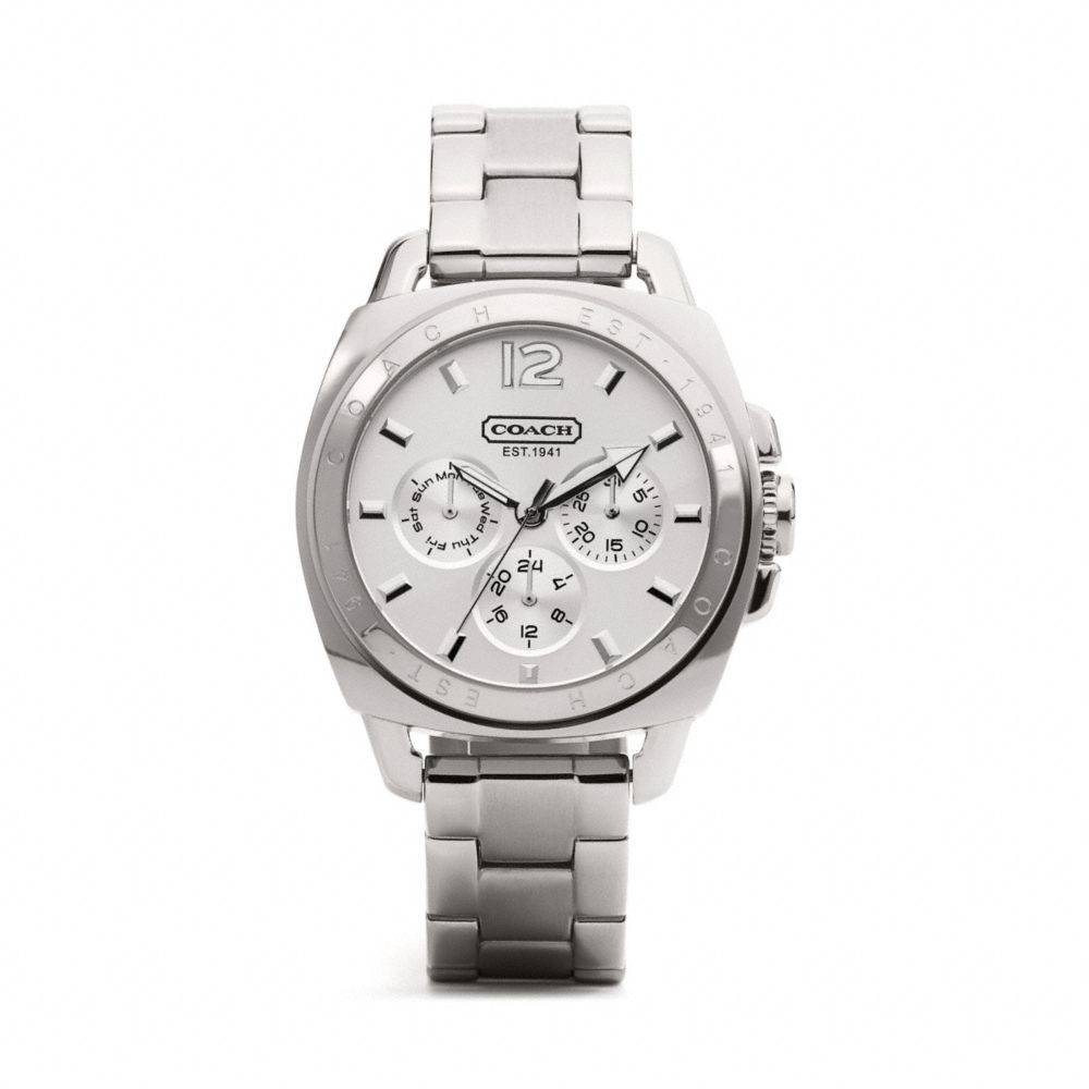 coach boyfriend watch silver