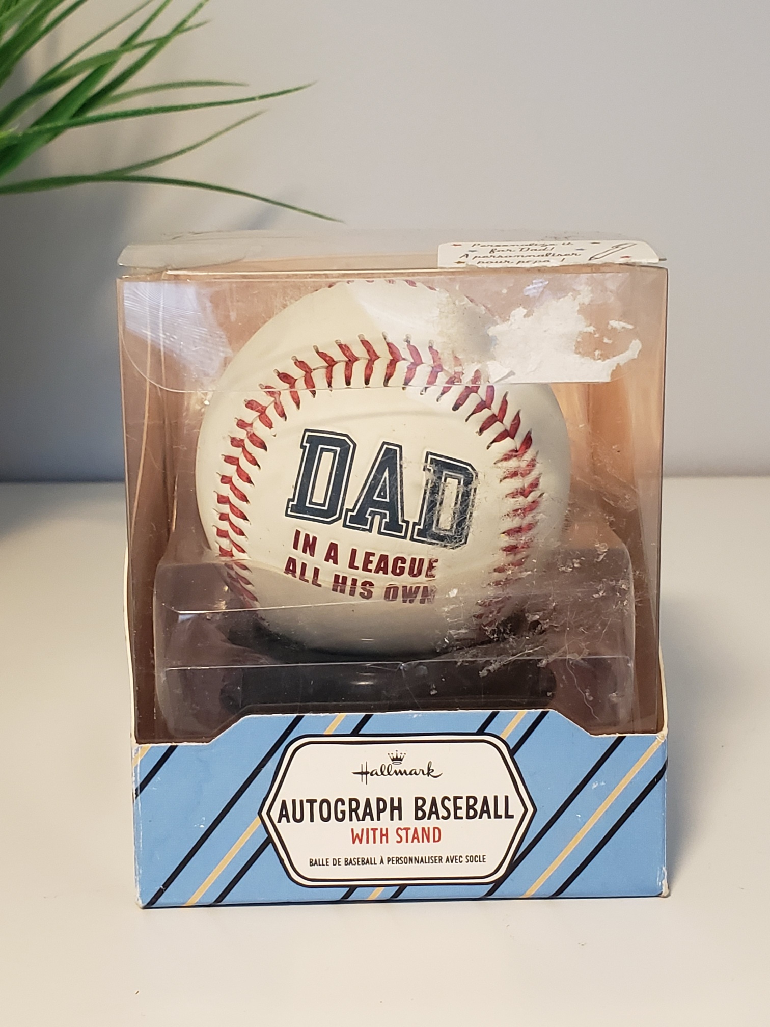 Hallmark Dad In a League All His Own Autograph Baseball With Stand