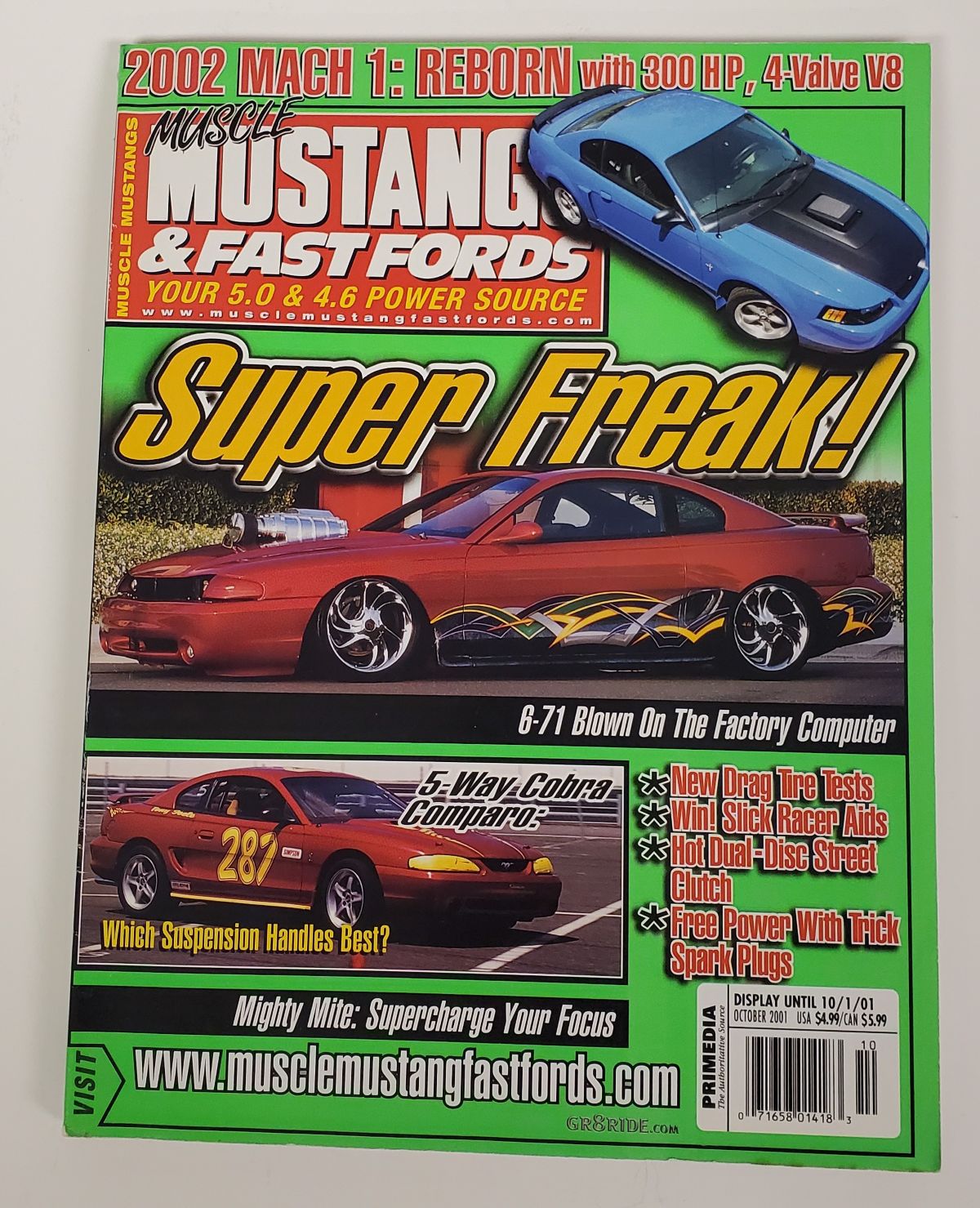 Vintage Oct 2001 Muscle Mustangs & Fast Fords Magazine
