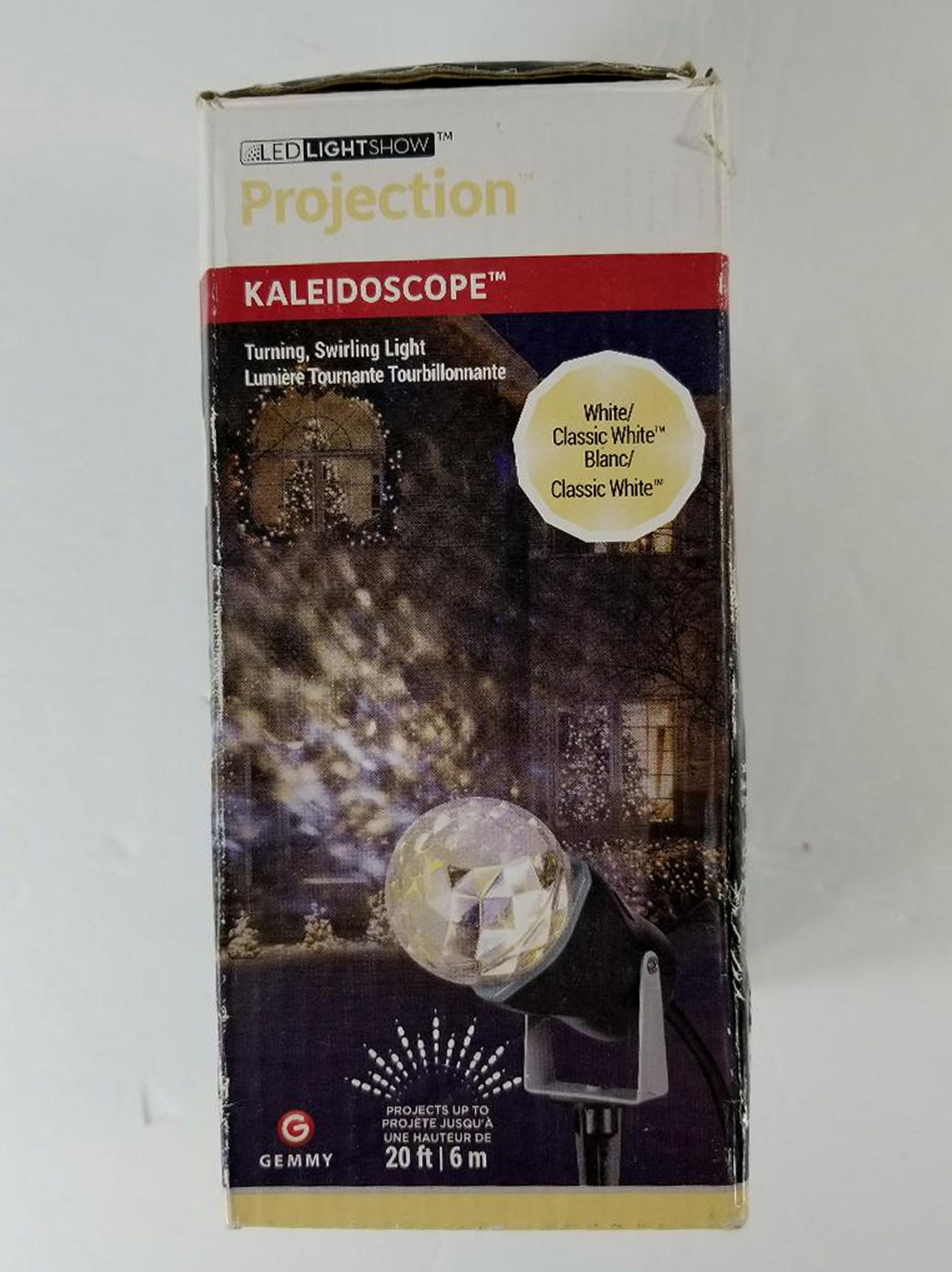 Gemmy LED Lightshow Projection Kaleidoscope Classic White Light